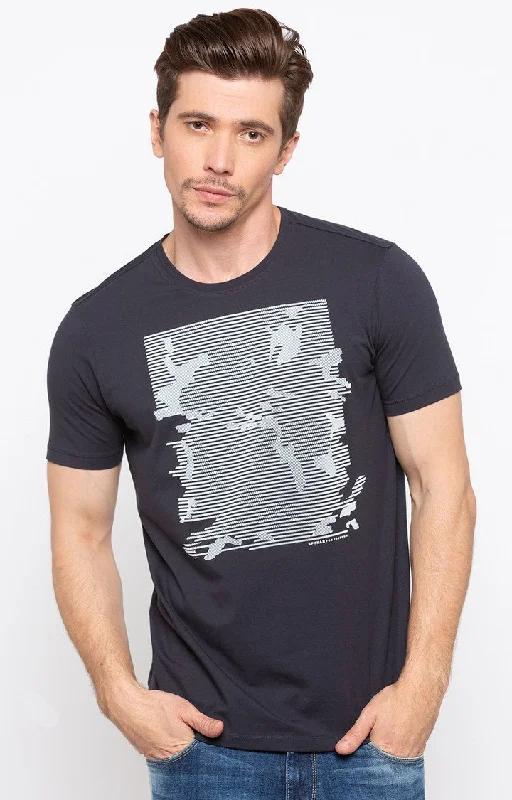 Weekend Offers You Can't Ignore Spykar Charcoal Black Printed Slim Fit Men T-Shirts Weekend Offers You Can't Ignore Spykar Charcoal Black Printed Slim Fit Men T-Shirts