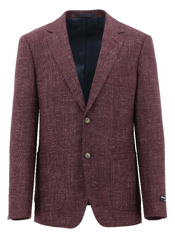 Deal of the Day Boston Fine Tailoring - Wool Blend Sportscoat - Burgundy