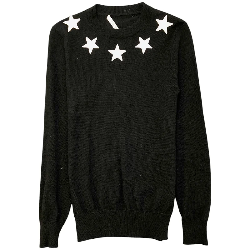 Year-End Sale Men's Embroidered Star Jumper Black Size XS