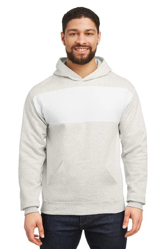 Weekend Bargains to Love Jerzees Mens NuBlend Fleece Pill Resistant Billboard Hooded Sweatshirt Hoodie w/ Pouch Pocket - Heather Oatmeal/White - Closeout Weekend Bargains to Love Jerzees Mens NuBlend Fleece Pill Resistant Billboard Hooded Sweatshirt Hoodie w/ Pouch Pocket - Heather Oatmeal/White - Closeout