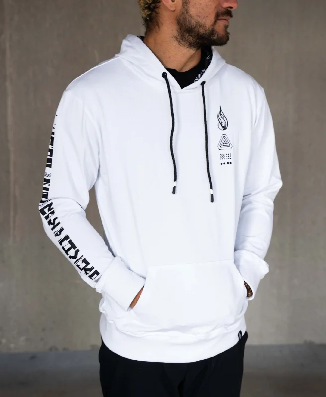 Sale Alert White Data Pullover Hoodie by Kimi Takemura