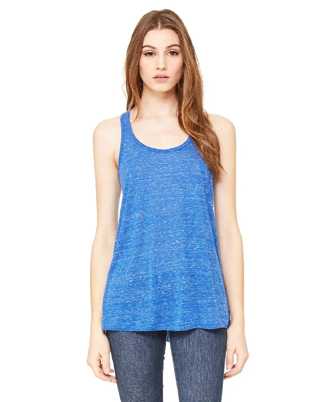Super Sale Bella+Canvas Ladies Flowy Racerback Tank | True Royal Marb
