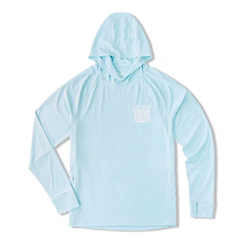 Weekend Offers That Thrill Chubbies The Kind Of A Big Teal Long Sleeve Sun Hoodie T-Shirt - TAQ