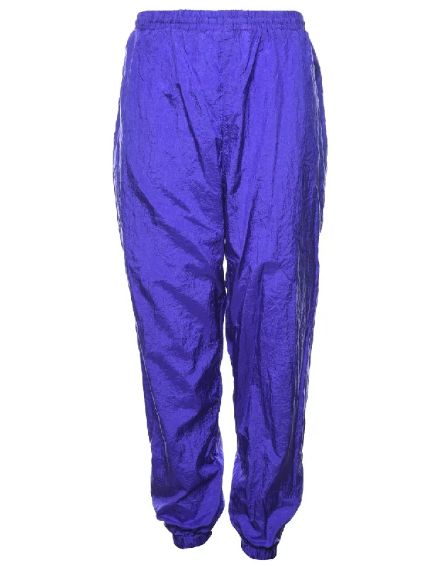 Weekend Offers That Shine Purple 1980s Track Pants - W32 L31
