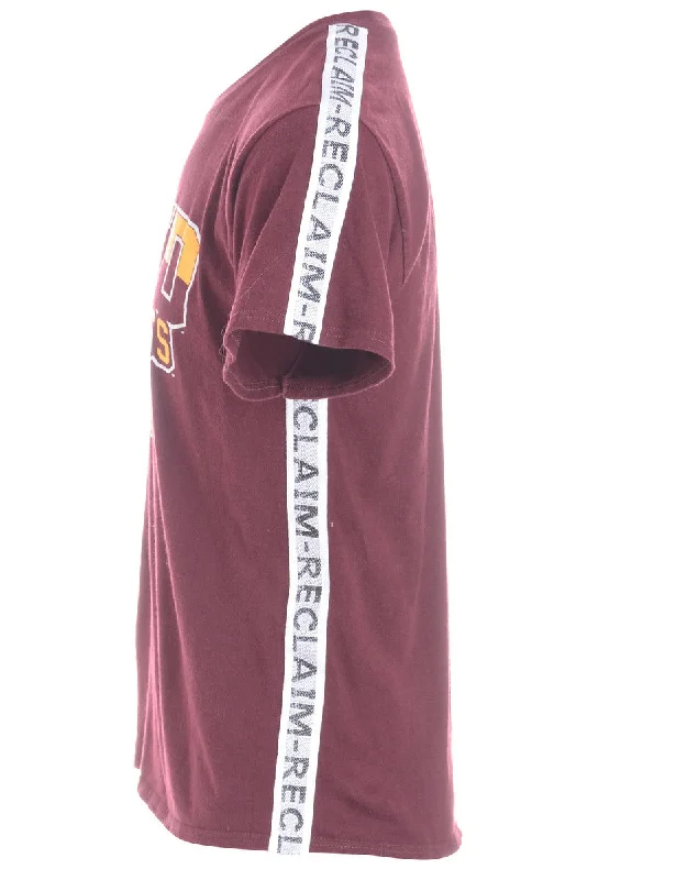 Exclusive Deal Reclaimed Burgundy Tape T-Shirt