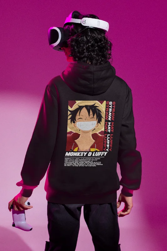 Crazy Deal The Pirate King- Monkey D Luffy- (Double Sided Print):  Anime: WINTER HOODIES