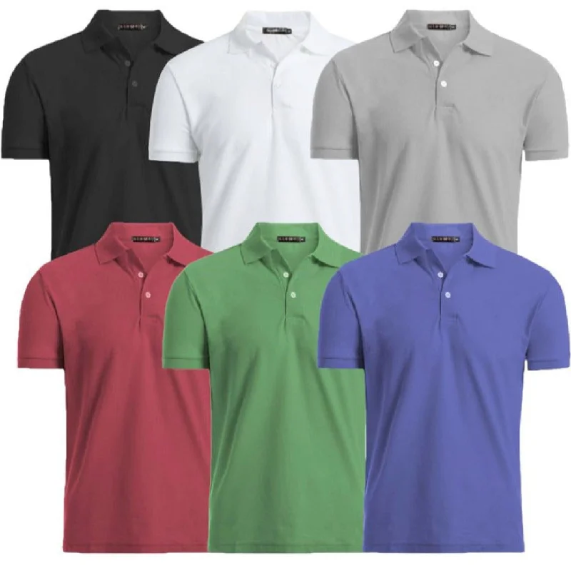 3-Pack: Men's Solid Short-Sleeve Polo Shirt