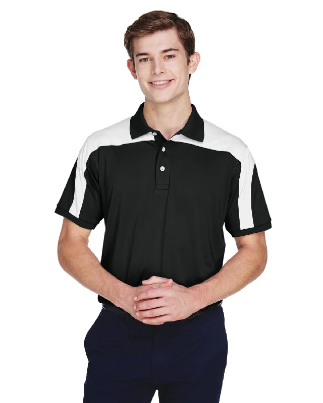 Team 365 Mens Victor Performance Polo | Black