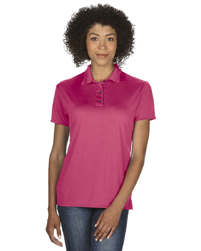 Weekend Bargains to Grab Gildan Ladies Performance Jersey Polo | Marble Heliconia