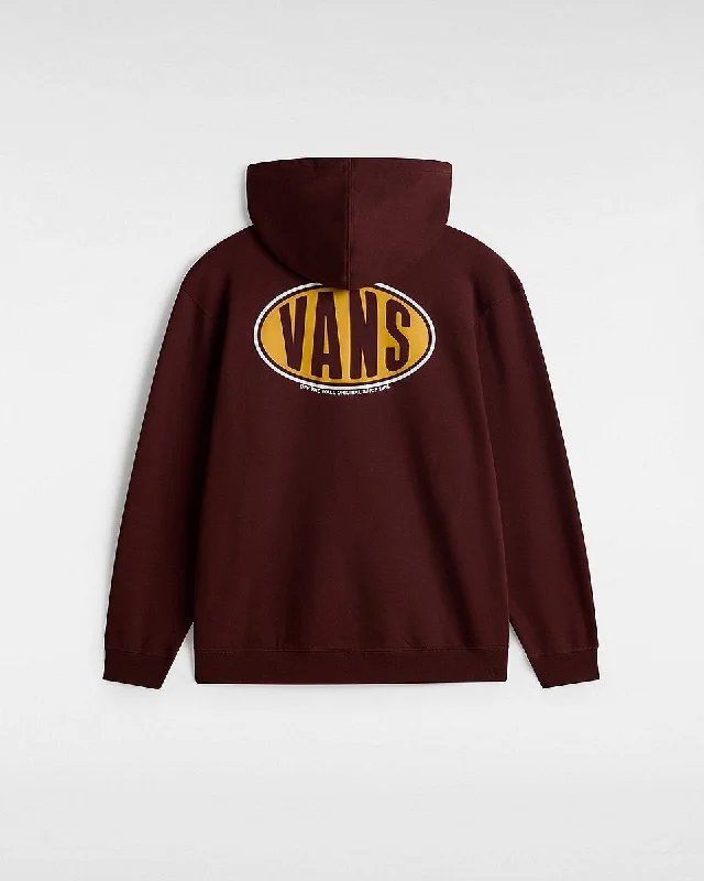 Now or Never Vans Mens Spray On Loose Pullover Hoodie - Bitter Chocolate
