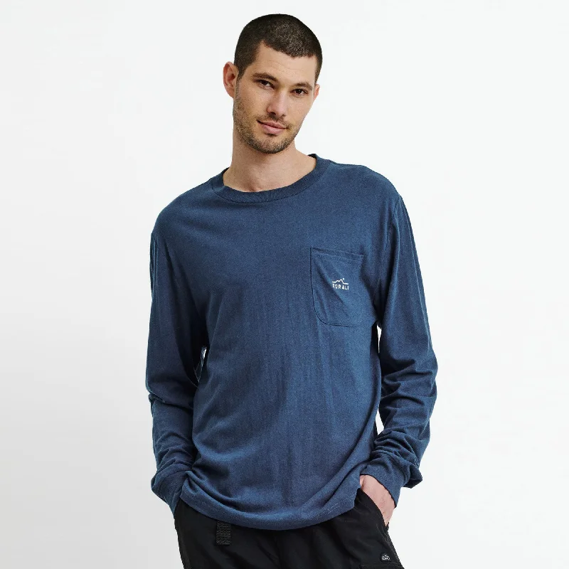 Weekend Specials to Love Hemp Long Sleeve Tee Indigo