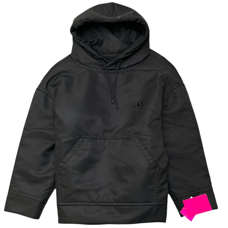 Weekend Savings Bonanza Men's Stud Detail Nylon Hoodie Black Size L