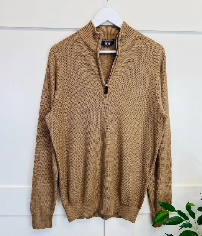 Weekend Bargains to Love Camel Mens 1/4 Zip Jumper