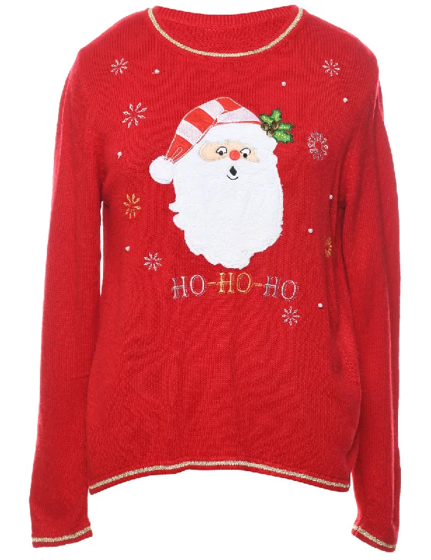 Santa Claus Christmas Jumper - L