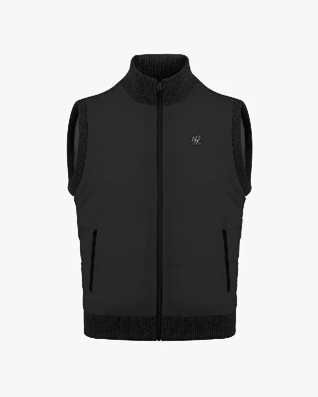 Super Deal Men's Hybrid Padded Vest - Black