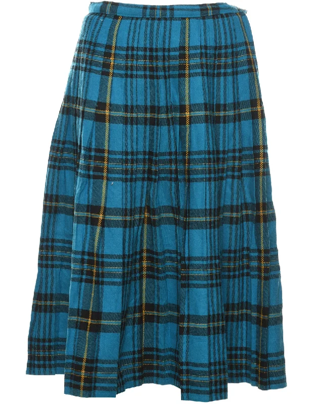 Weekend Deals That Please Plaid Pleated Skirt - S