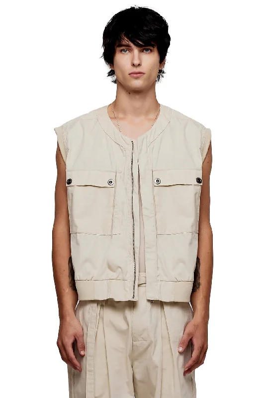 Today Only SLEEVELESS JACKET IN BONE