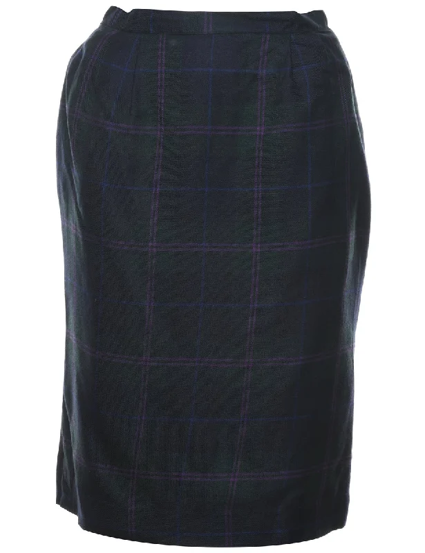 Weekend Savings Sensation Plaid Pencil Skirt - S