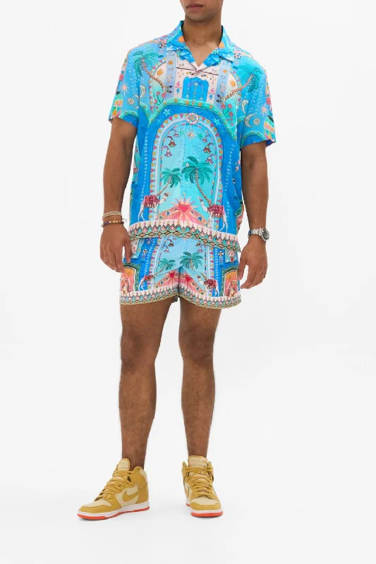 Daily Special SHORT SLEEVE CAMP COLLARED SHIRT A PAINTED VILLAGE