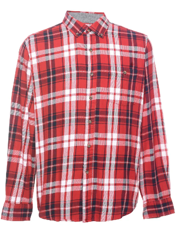 Overstock Clearance Red Checked Shirt - L