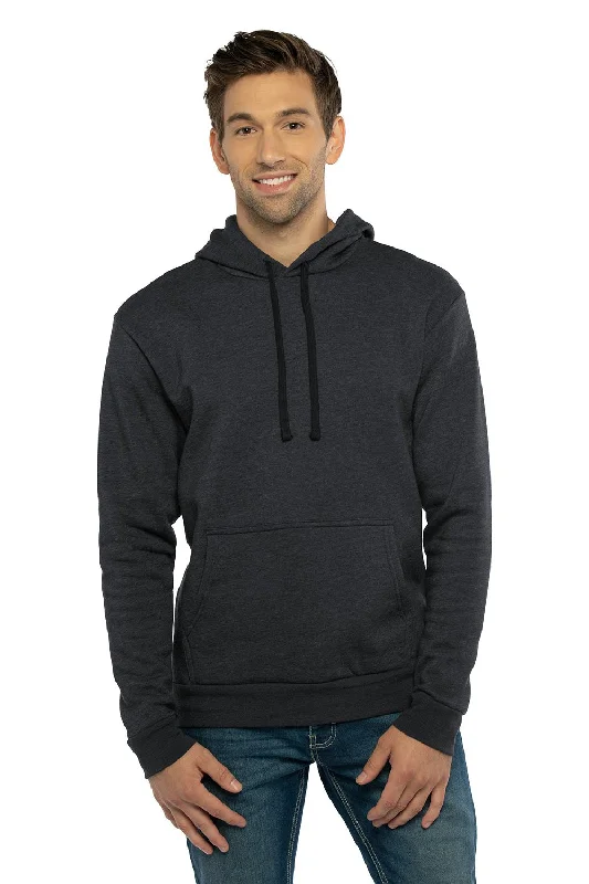 Super Discount Next Level Mens Malibu Hooded Sweatshirt Hoodie w/ Pouch Pocket - Heather Midnight Navy Blue