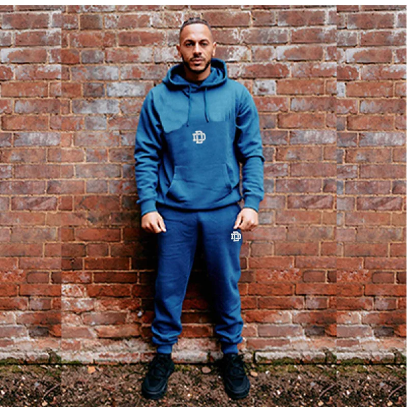 Super Sale DF D&D  Logo  Teal Fleece Tracksuit 13650