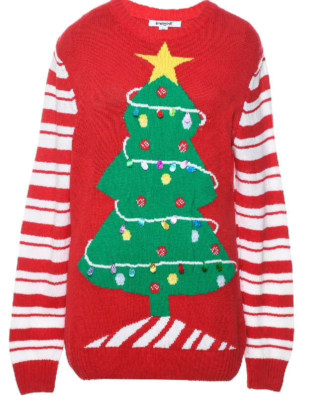 Weekend Shopping Bliss Red Christmas Jumper - M