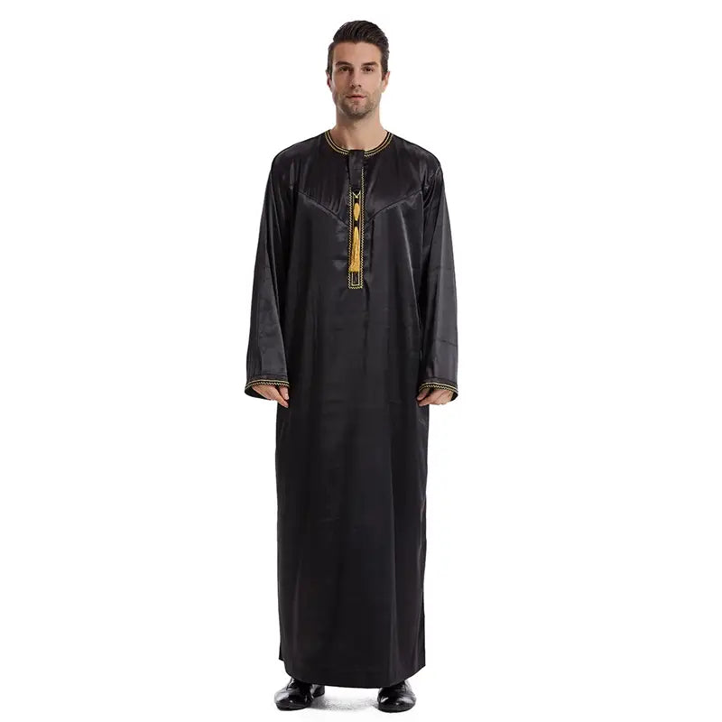 Middle East Arab Muslim Men Thobe Thawb Caftan With Tassel