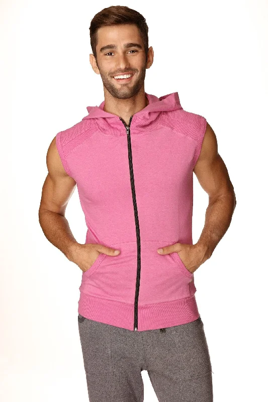 Lowest Rates Sleeveless Yoga Hoodie (Berry)