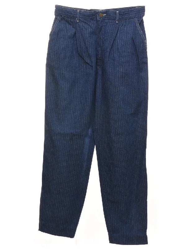 Weekend Deals That Dazzle Pinstriped Dark Wash Lee Jeans - W32 L32