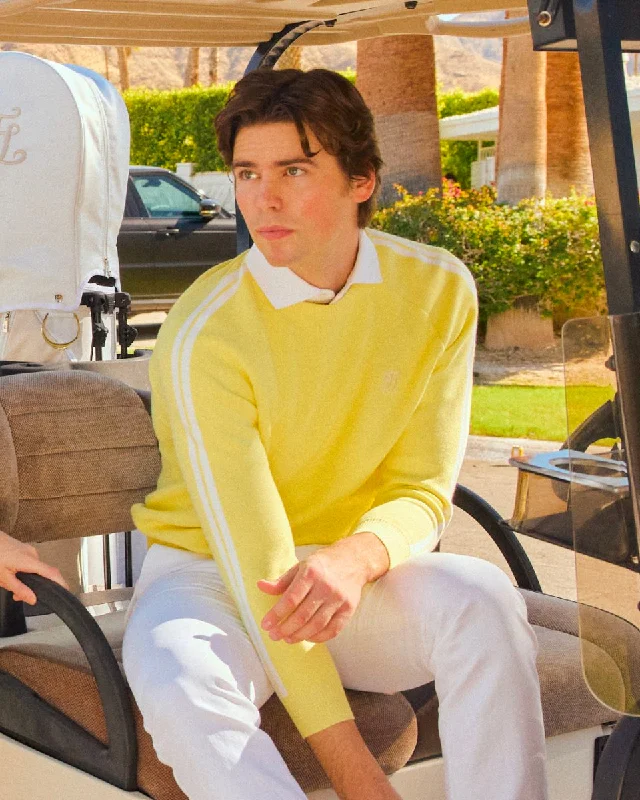 Super Discount Men's Waffle Sweater - Yellow