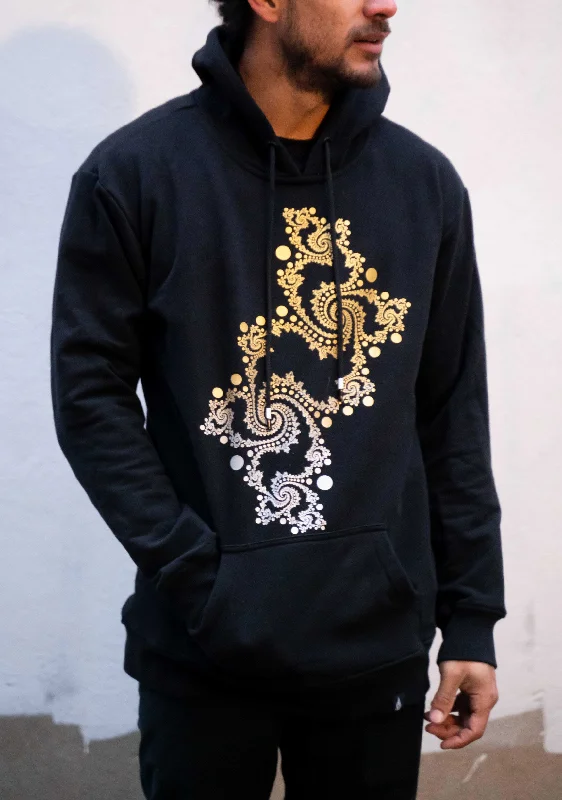 Weekend Offers That Shine Fractal Screenprint Pullover Hoodie by Sacred G