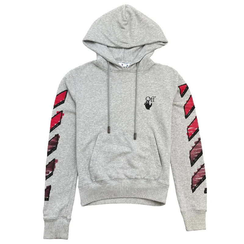 Time-Sensitive Men's Arrow Logo Hoodie Grey Size XXS