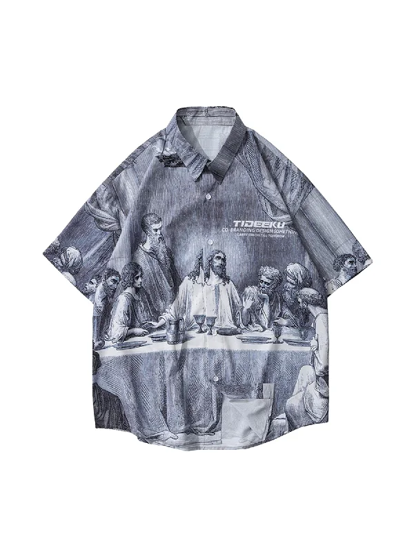Exclusive Offer Thesupermade The Last Supper Printed Shirts