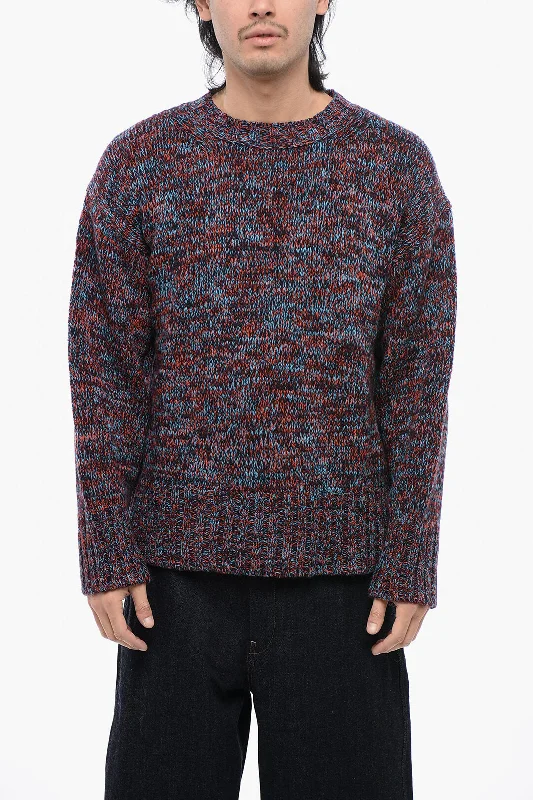 Jil Sander Crewneck Wool Chunky Melange Sweater