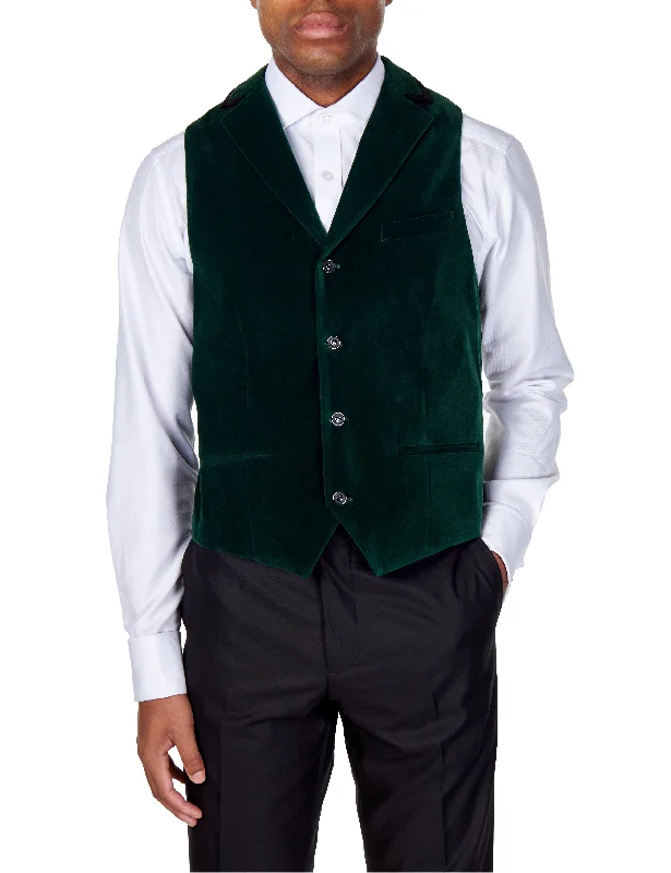 Early Bird MAK Green Velvet Collar Waistcoat