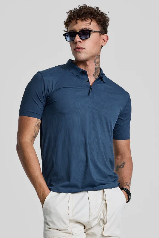 Weekend Deals That Thrill Blue Stitchless Polo T-Shirt
