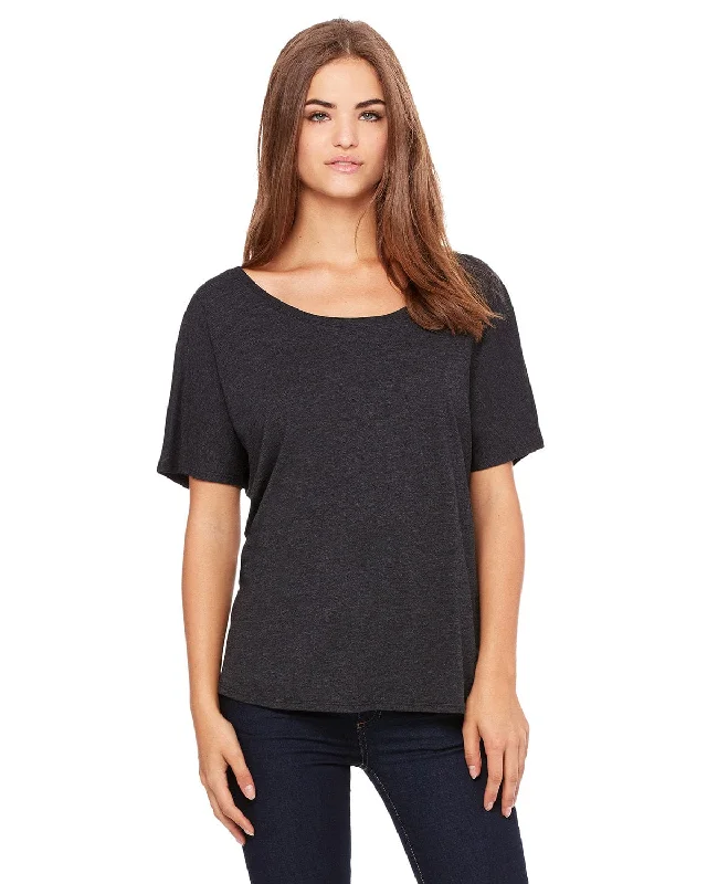 Shop and Save Bella+Canvas Ladies Slouchy T-Shirt | Charcoal/ Bl Trb