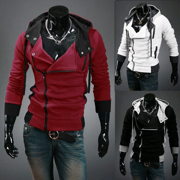 Price Slash Autumn & Winter Men Fashion Casual Slim Cardigan Assassin Creed Hoodies Sweatshirt Outerwear Jackets
