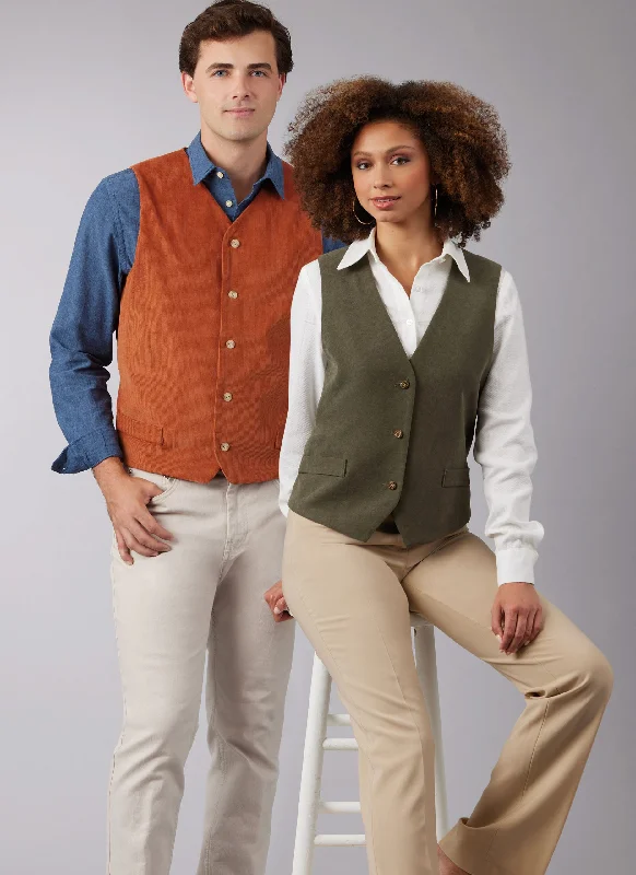 McCalls His & Hers Lined Vests/Waistcoats M8442