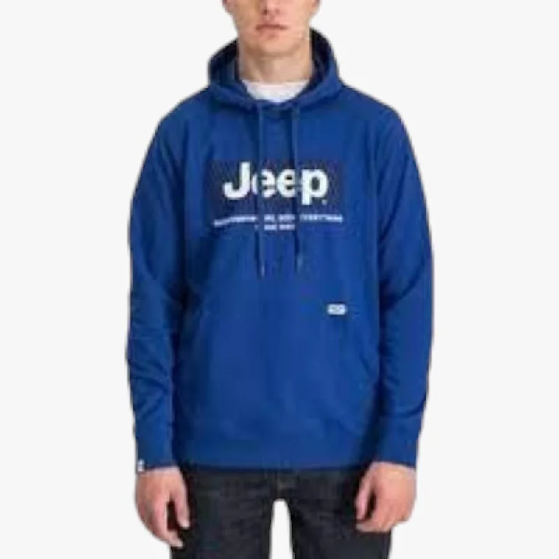 Weekend Savings Spectacular Jeep Mens Pull Over Hoody Brushed  Fleece Blue