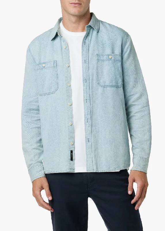Weekend Bargains to Cherish LOU INDIGO LINEN SHIRT