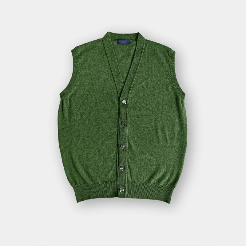 Green Cashmere Waistcoat