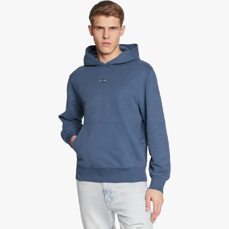 Savings Event Calvin Klein Mens Micro Logo Hoodie Aegen Sea Blue