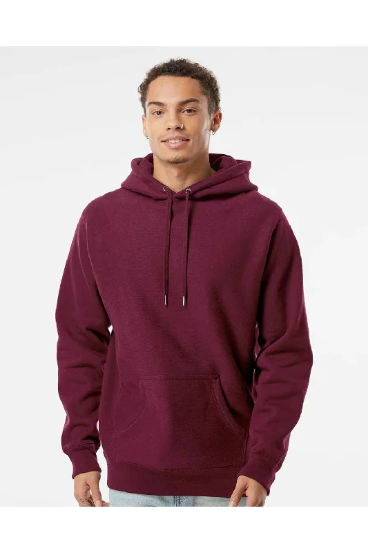 Independent Trading Co. Mens Legend Hooded Sweatshirt Hoodie w/ Pouch Pocket - Maroon