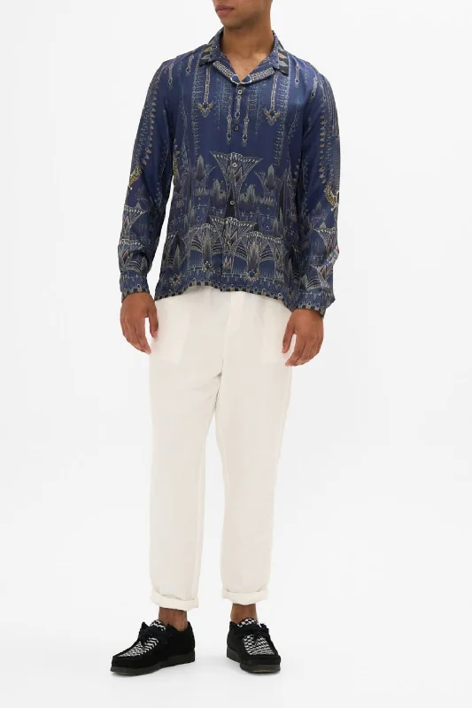 Weekend Savings Spectacle LONG SLEEVE CAMP COLLARED SHIRT THE EGYPT EFFECT