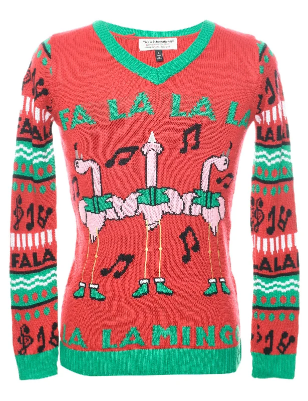 Weekend Offers That Excite Red Christmas Jumper - S