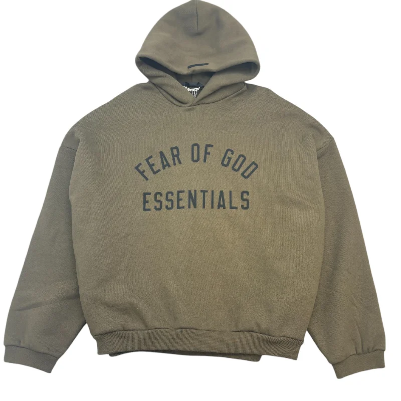 Great Bargain Men's Logo Print Hoodie Khaki Size XL