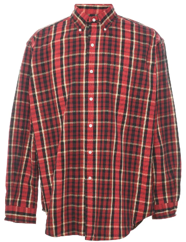 Super Discount Ralph Lauren Checked Black & Red Shirt - L