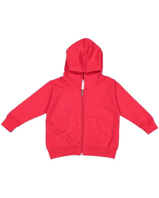 Rabbit Skins Toddler Full-Zip Hooded Sweatshirt | Red